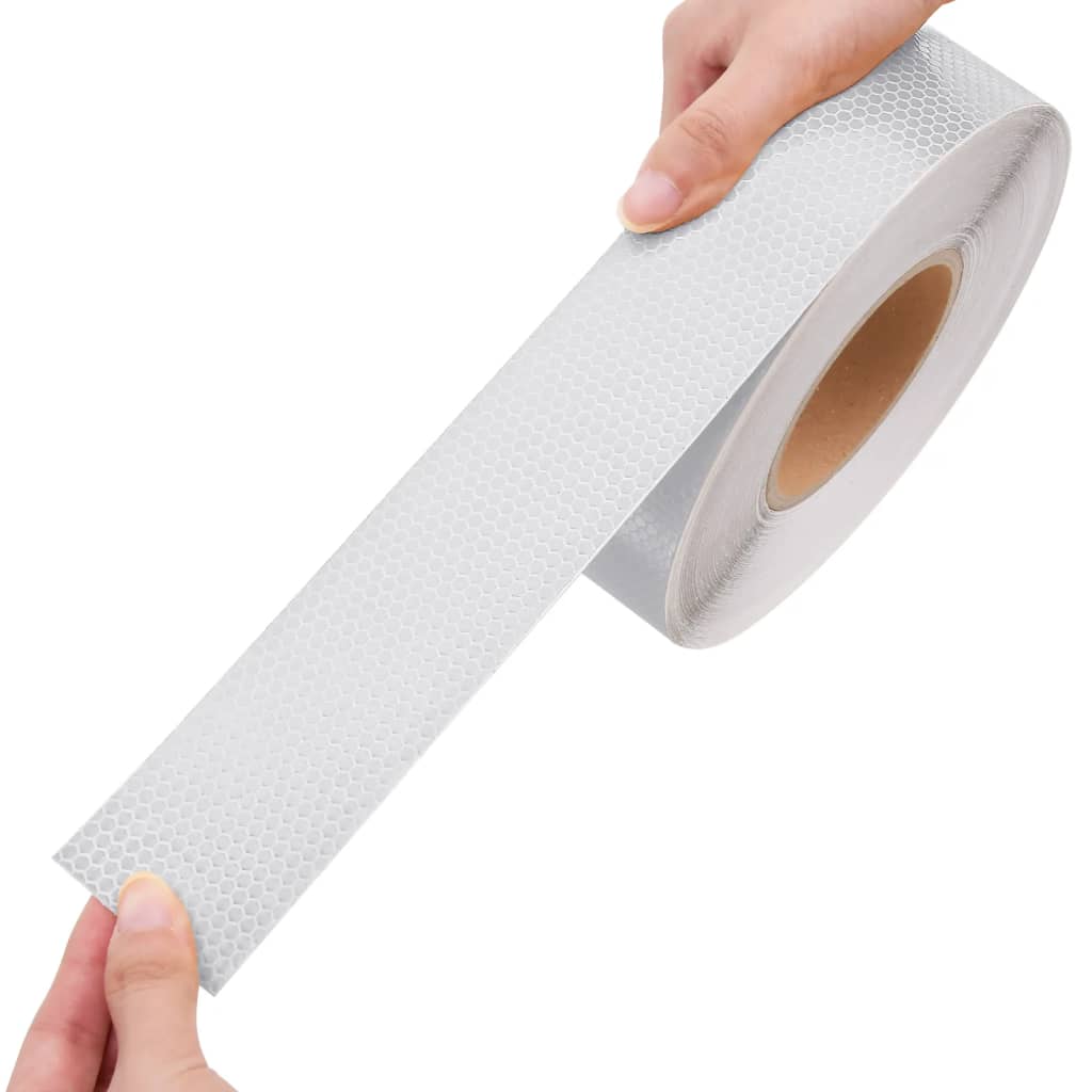 vidaXL Bande réfléchissante Blanc 5 cmx50 m PVC