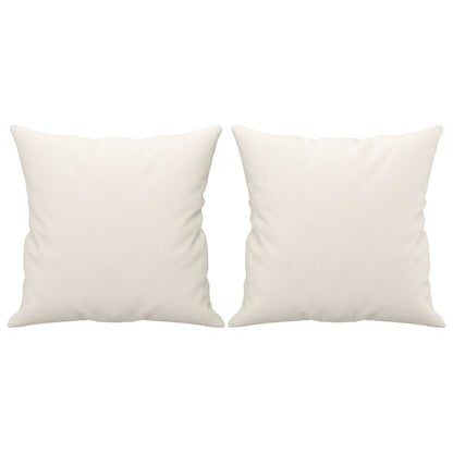 vidaXL Coussins décoratifs lot de 2 Crème 40x40 cm Similicuir