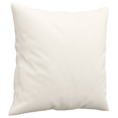 vidaXL Coussins décoratifs lot de 2 Crème 40x40 cm Similicuir