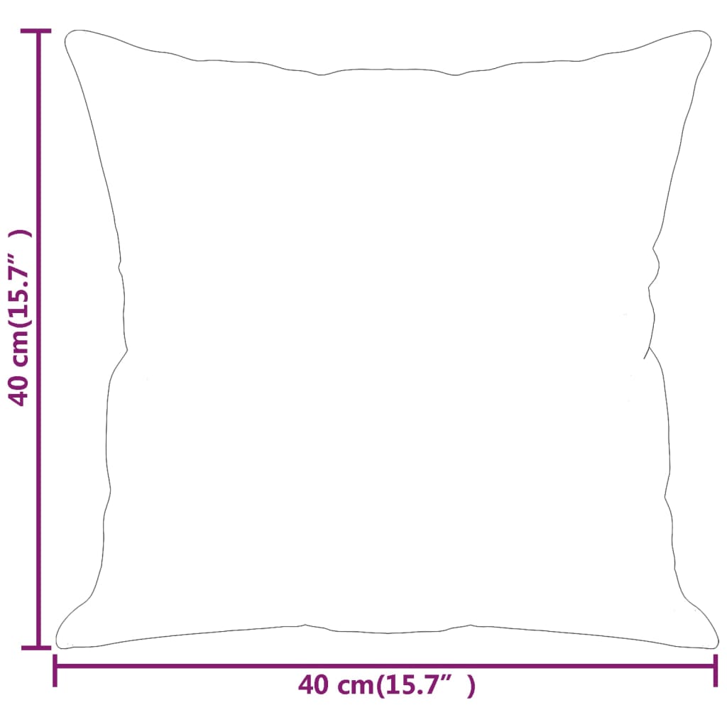 vidaXL Coussins décoratifs lot de 2 Crème 40x40 cm Similicuir