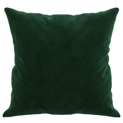 vidaXL Coussins décoratifs 2 pcs Vert foncé 40x40 cm Velours