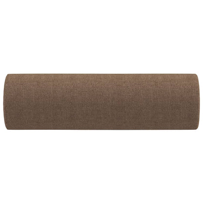 vidaXL Coussins décoratifs lot de 2 Marron Ø15x50 cm Tissu