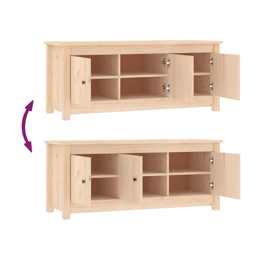 vidaXL Armoire à chaussures 110x38x45,5 cm Bois de pin massif