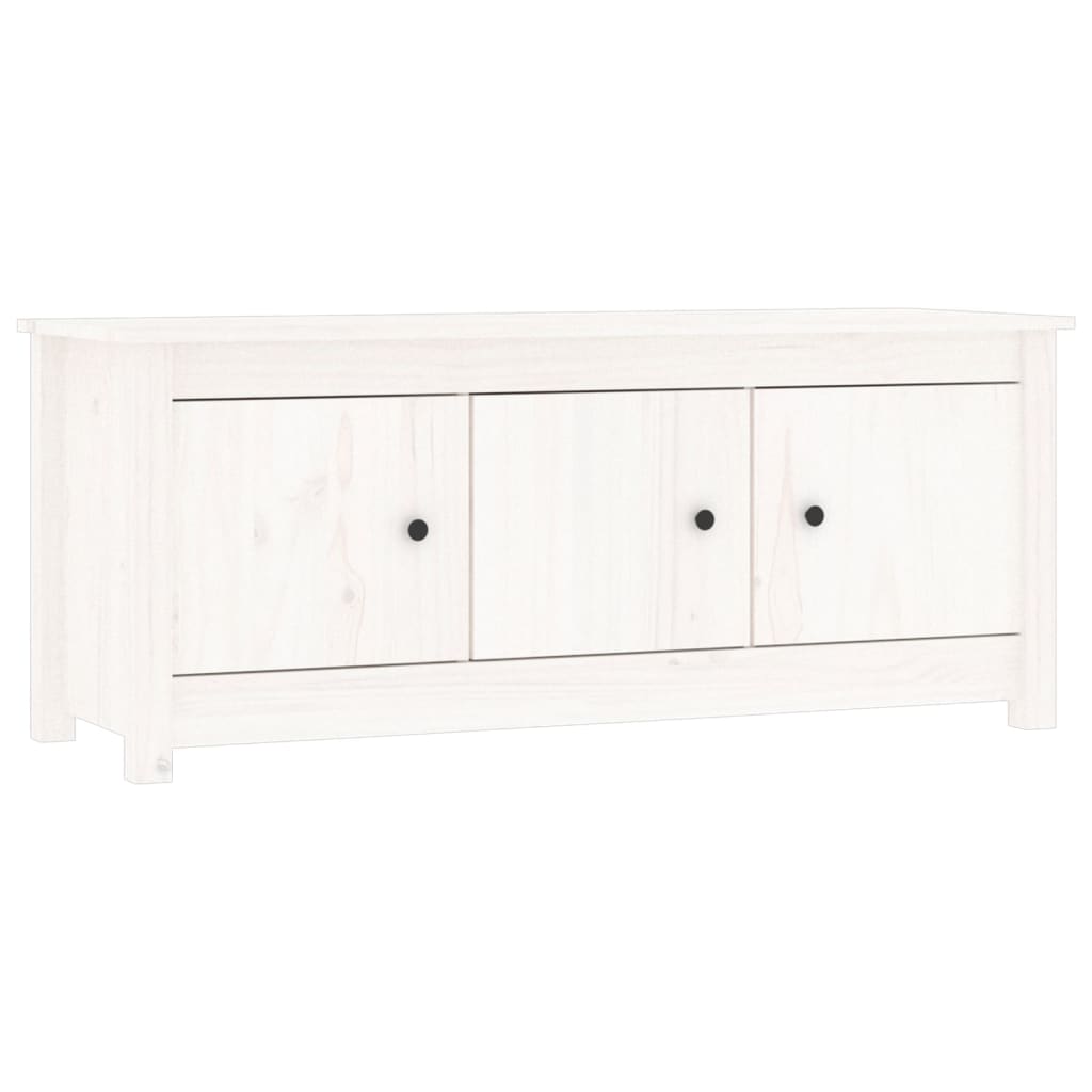 vidaXL Armoire à chaussures Blanc 110x38x45,5 cm Bois de pin massif