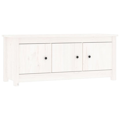 vidaXL Armoire à chaussures Blanc 110x38x45,5 cm Bois de pin massif