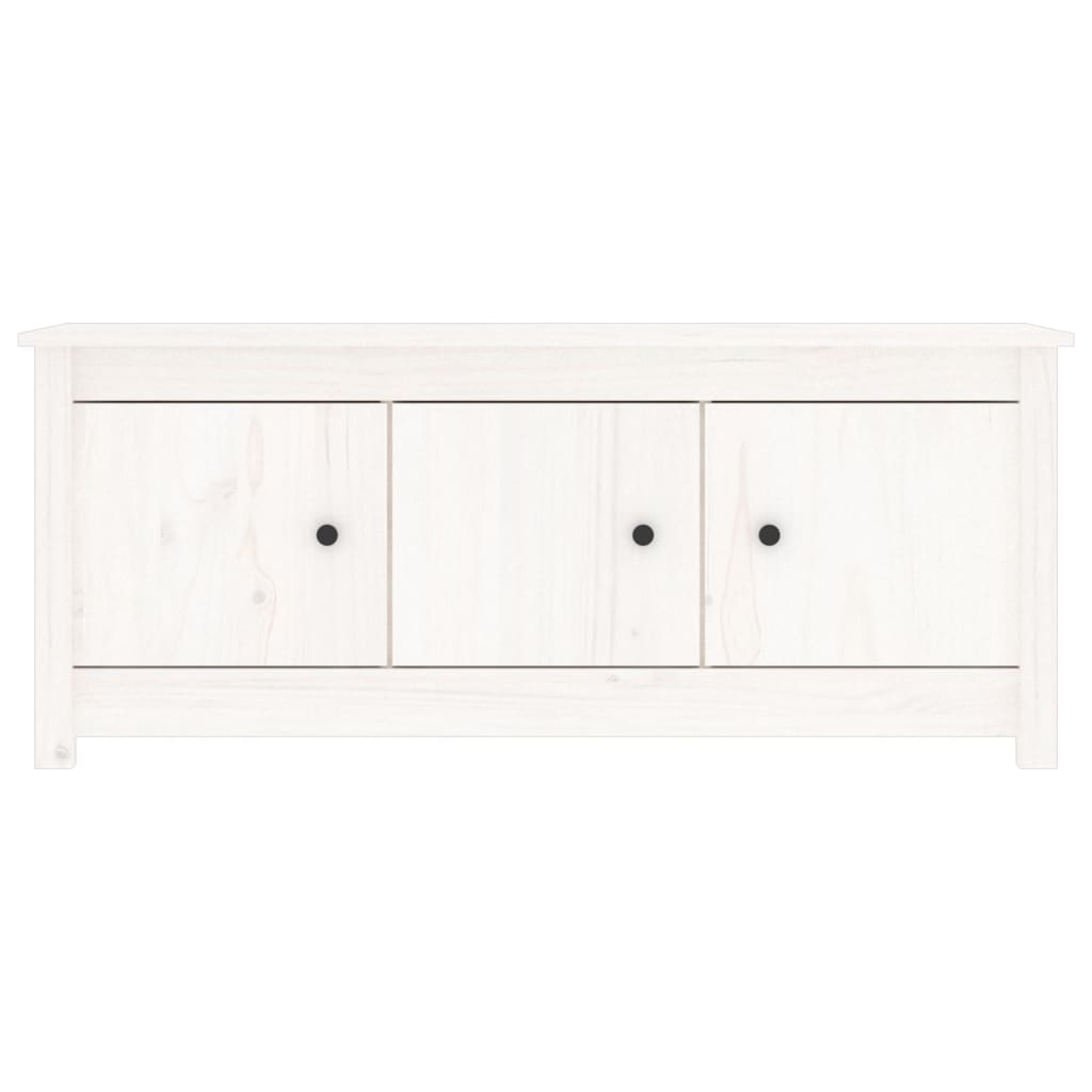 vidaXL Armoire à chaussures Blanc 110x38x45,5 cm Bois de pin massif