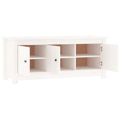 vidaXL Armoire à chaussures Blanc 110x38x45,5 cm Bois de pin massif