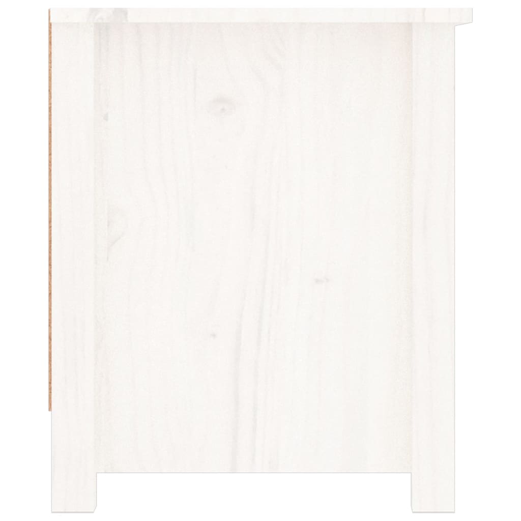 vidaXL Armoire à chaussures Blanc 110x38x45,5 cm Bois de pin massif