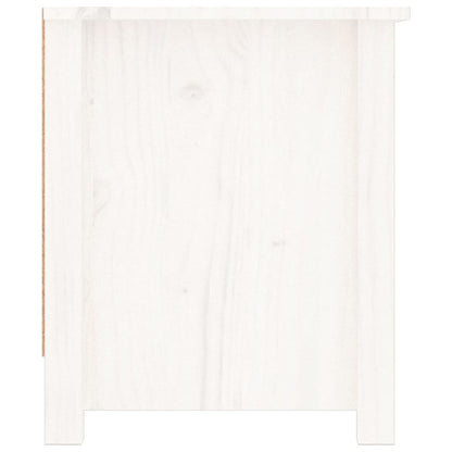 vidaXL Armoire à chaussures Blanc 110x38x45,5 cm Bois de pin massif