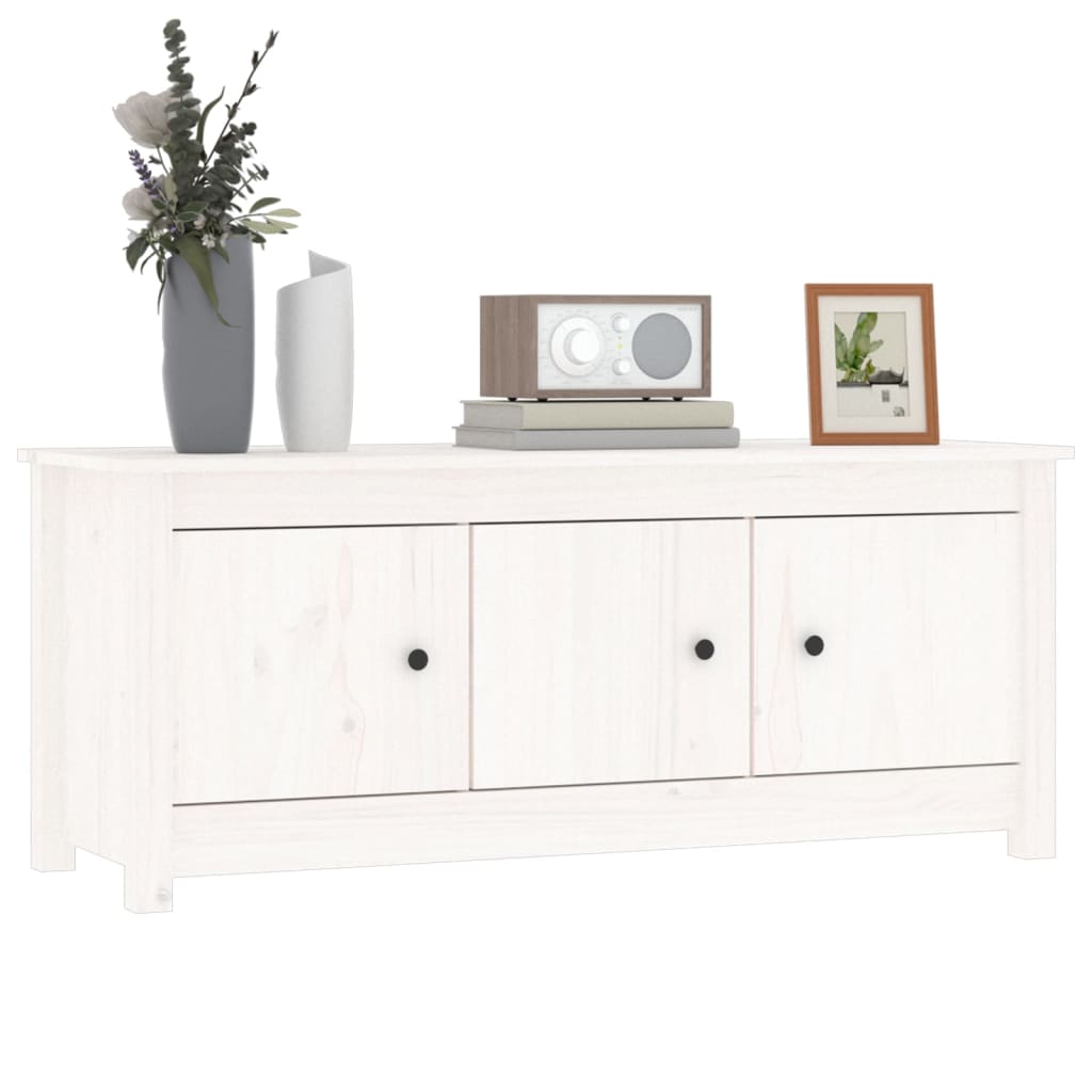 vidaXL Armoire à chaussures Blanc 110x38x45,5 cm Bois de pin massif