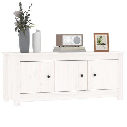 vidaXL Armoire à chaussures Blanc 110x38x45,5 cm Bois de pin massif