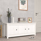 vidaXL Armoire à chaussures Blanc 110x38x45,5 cm Bois de pin massif