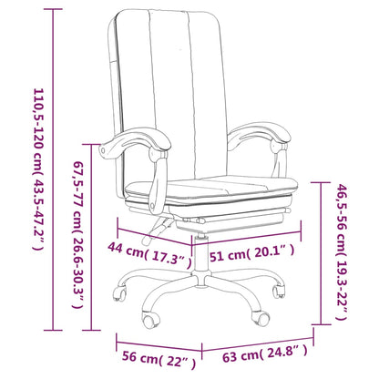 vidaXL Fauteuil inclinable de bureau Rose Similicuir