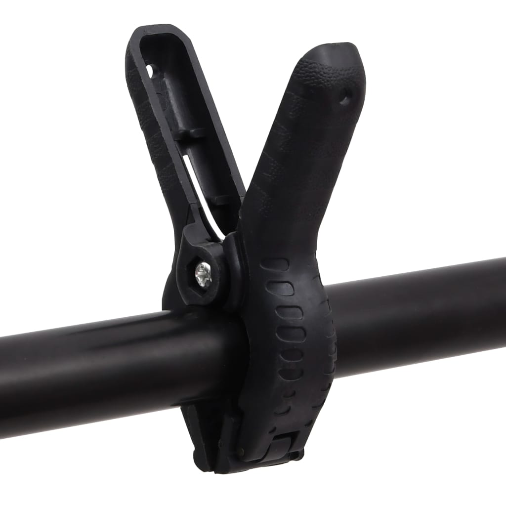 vidaXL Support de fond en forme de T Noir 151x60x(70-200) cm