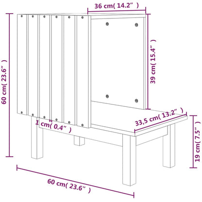 vidaXL Maison pour chat 60x36x60 cm Bois de pin massif