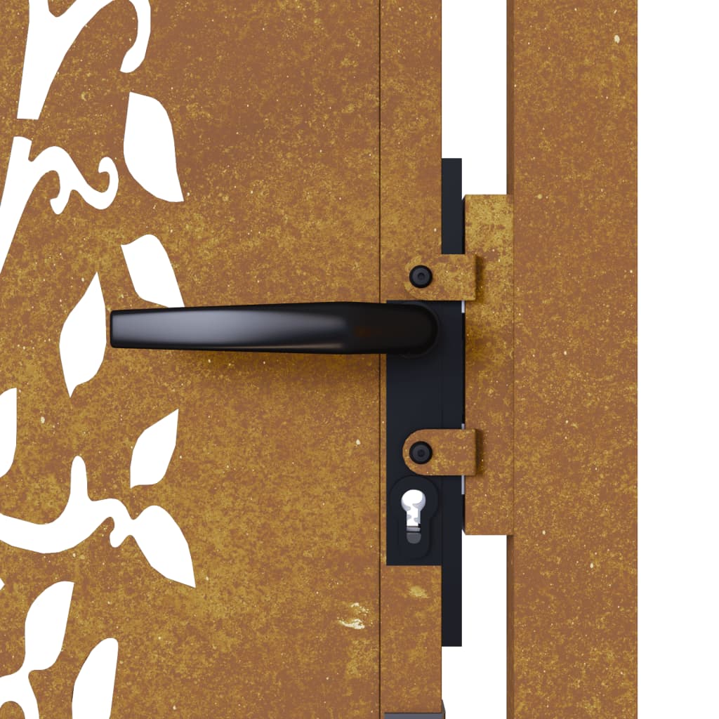 vidaXL Portail de jardin 105x130 cm acier corten conception de l'arbre