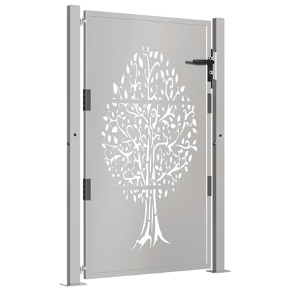 vidaXL Portail de jardin 105x155 cm acier corten conception de l'arbre