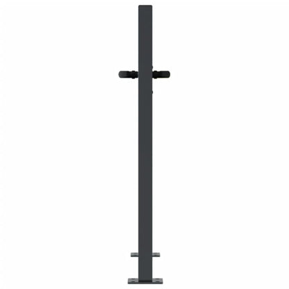 vidaXL Portail de jardin anthracite 105x80 cm acier conception d'herbe
