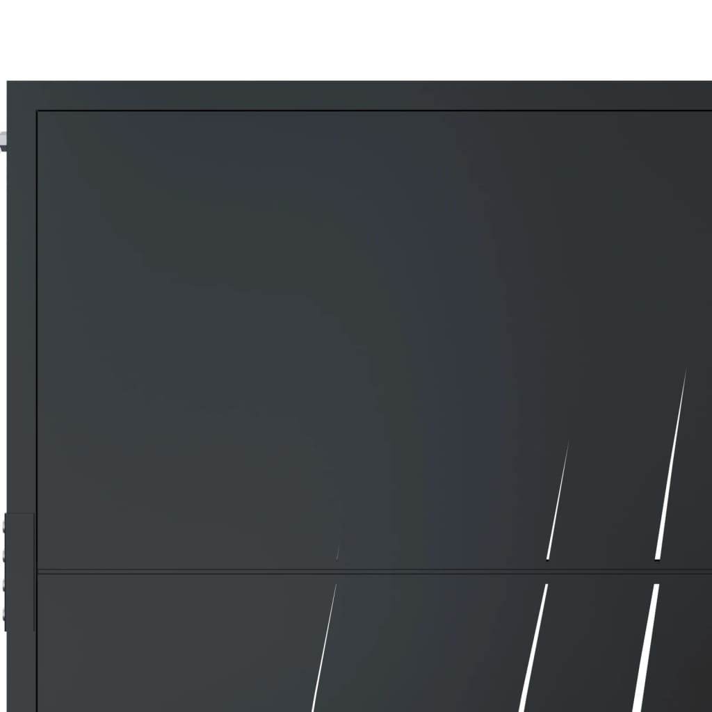 vidaXL Portail de jardin anthracite 105x80 cm acier conception d'herbe