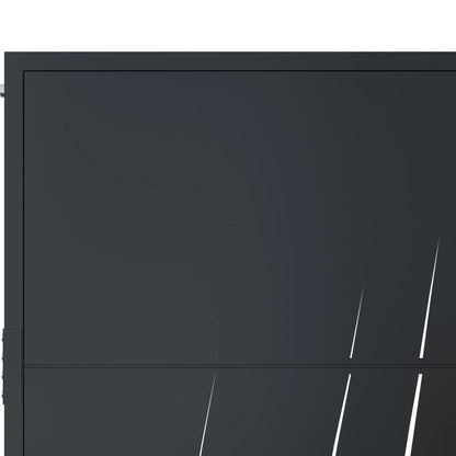 vidaXL Portail de jardin anthracite 105x80 cm acier conception d'herbe