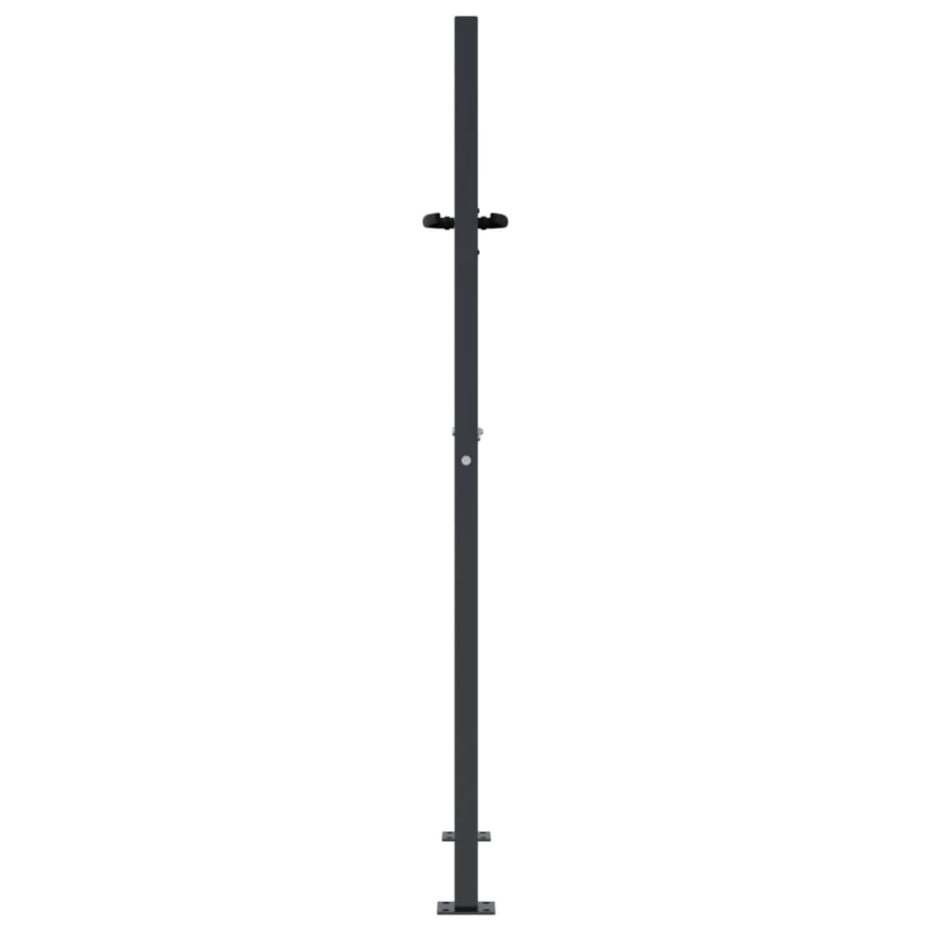 vidaXL Portail de jardin anthracite 105x155cm acier conception d'herbe