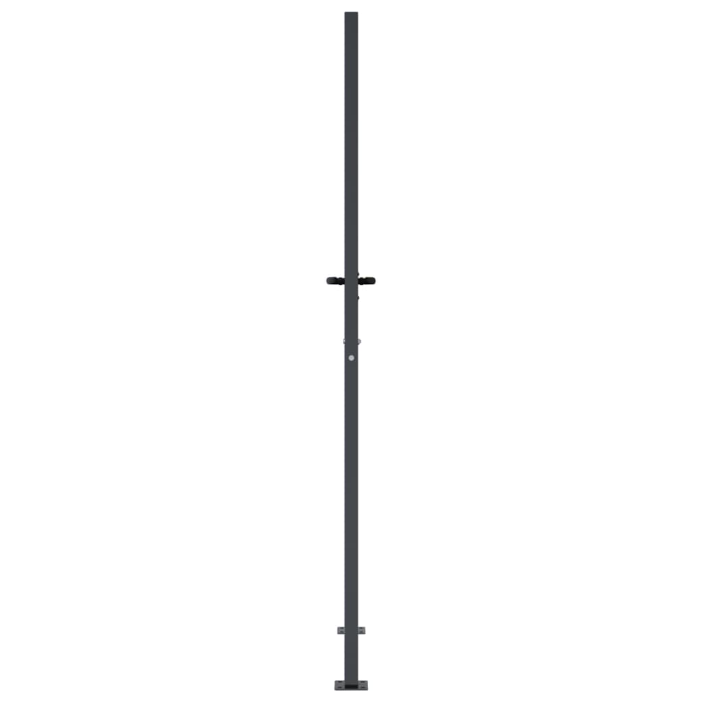 vidaXL Portail de jardin anthracite 105x180cm acier conception d'herbe