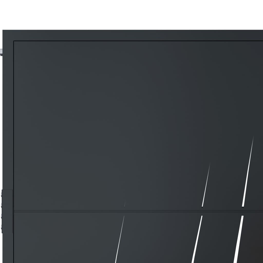 vidaXL Portail de jardin anthracite 105x180cm acier conception d'herbe