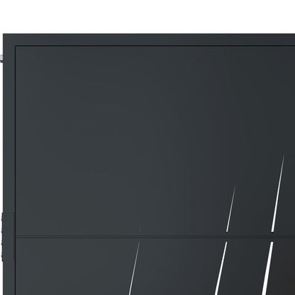 vidaXL Portail de jardin anthracite 105x180cm acier conception d'herbe
