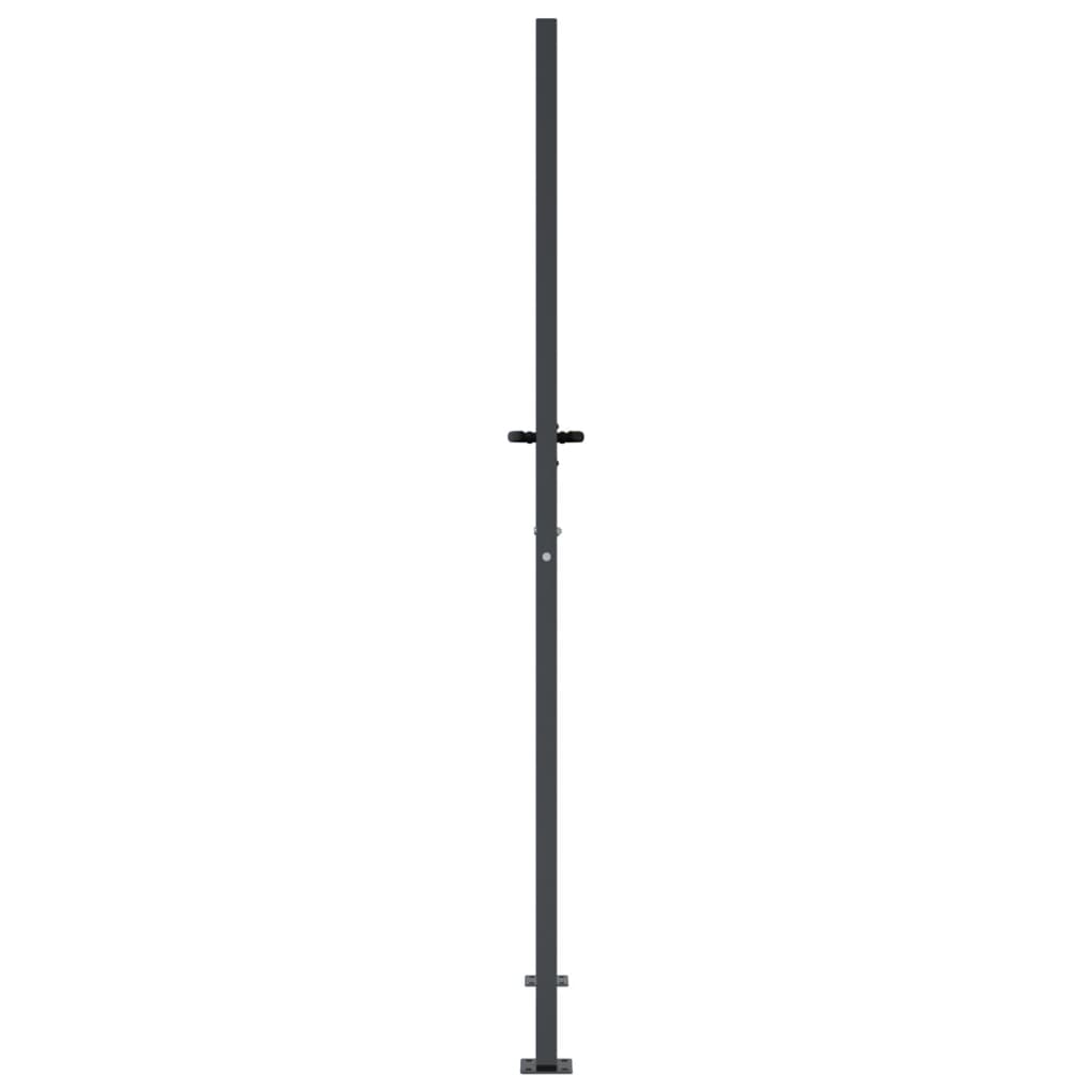 vidaXL Portail de jardin anthracite 105x205cm acier conception d'herbe