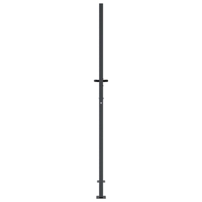 vidaXL Portail de jardin anthracite 105x205cm acier conception d'herbe