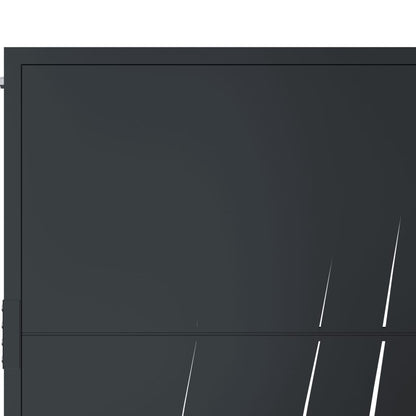 vidaXL Portail de jardin anthracite 105x205cm acier conception d'herbe