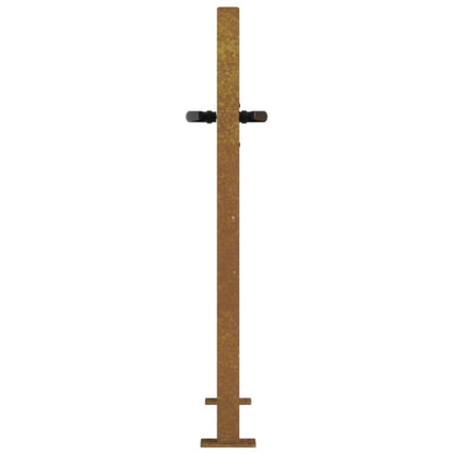 vidaXL Portail de jardin 105x105 cm acier corten conception d'herbe