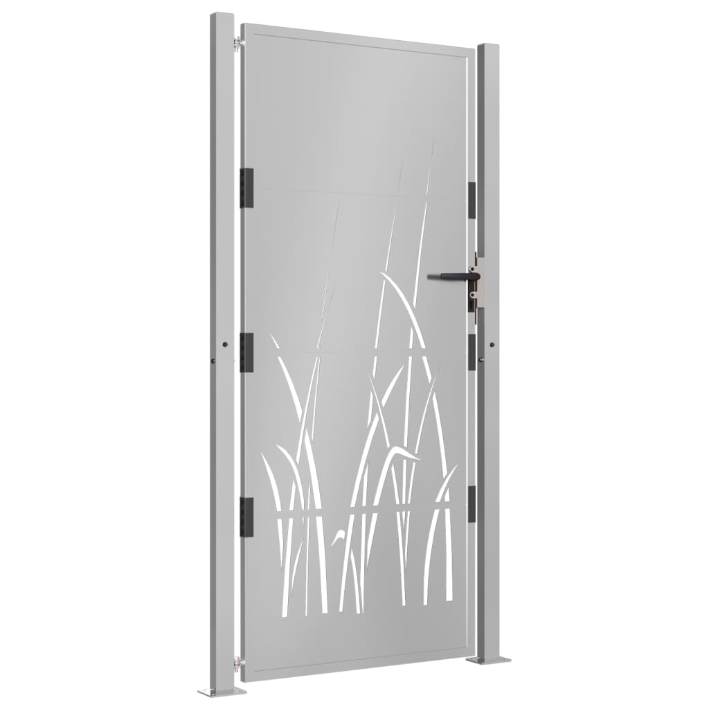 vidaXL Portail de jardin 105x180 cm acier corten conception d'herbe