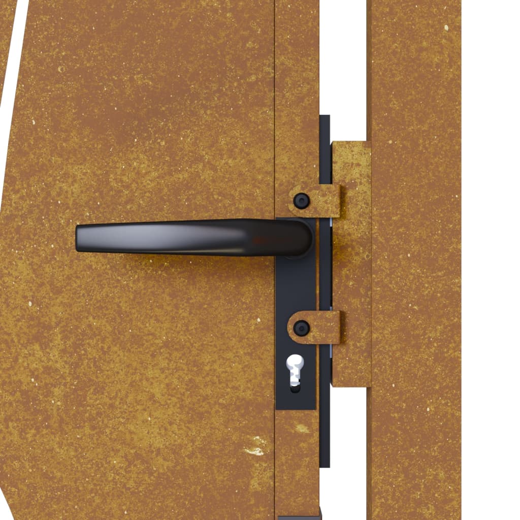 vidaXL Portail de jardin 105x180 cm acier corten conception d'herbe