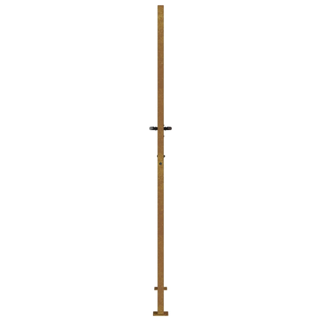 vidaXL Portail de jardin 105x205 cm acier corten conception d'herbe