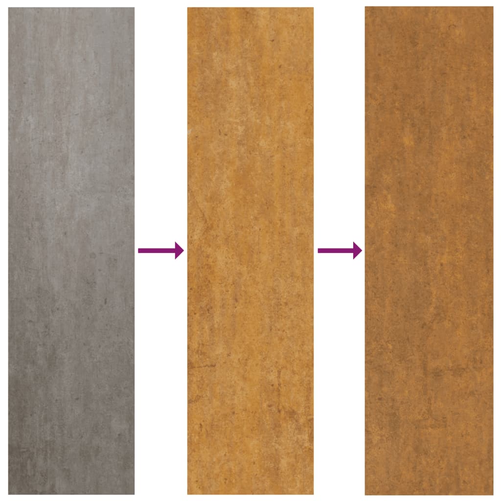 vidaXL Portail de jardin 105x205 cm acier corten conception d'herbe