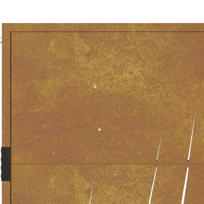 vidaXL Portail de jardin 105x205 cm acier corten conception d'herbe