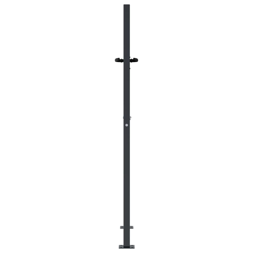 vidaXL Portail de jardin anthracite 105x155 cm acier design de bambou
