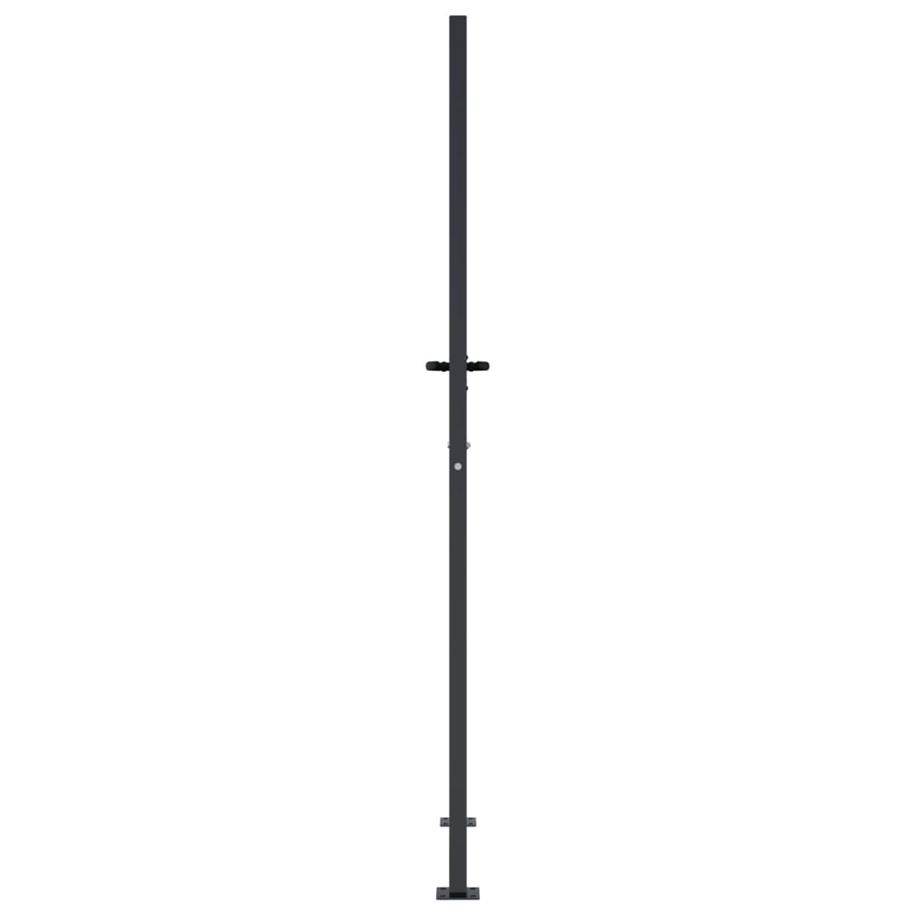 vidaXL Portail de jardin anthracite 105x180 cm acier design de bambou
