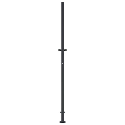vidaXL Portail de jardin anthracite 105x180 cm acier design de bambou