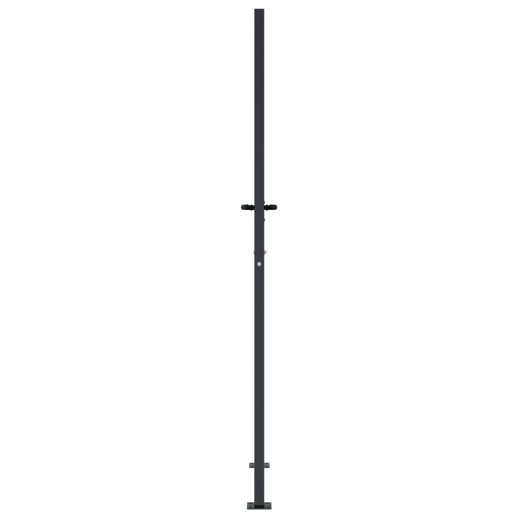 vidaXL Portail de jardin anthracite 105x205 cm acier design de bambou