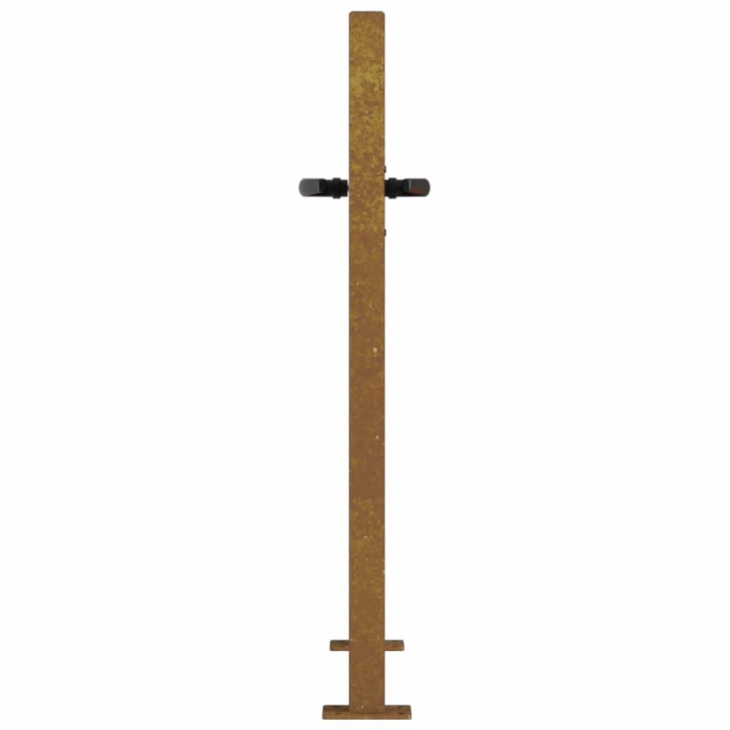 vidaXL Portail de jardin 105x80 cm acier corten design de bambou