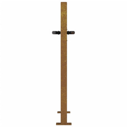 vidaXL Portail de jardin 105x80 cm acier corten design de bambou