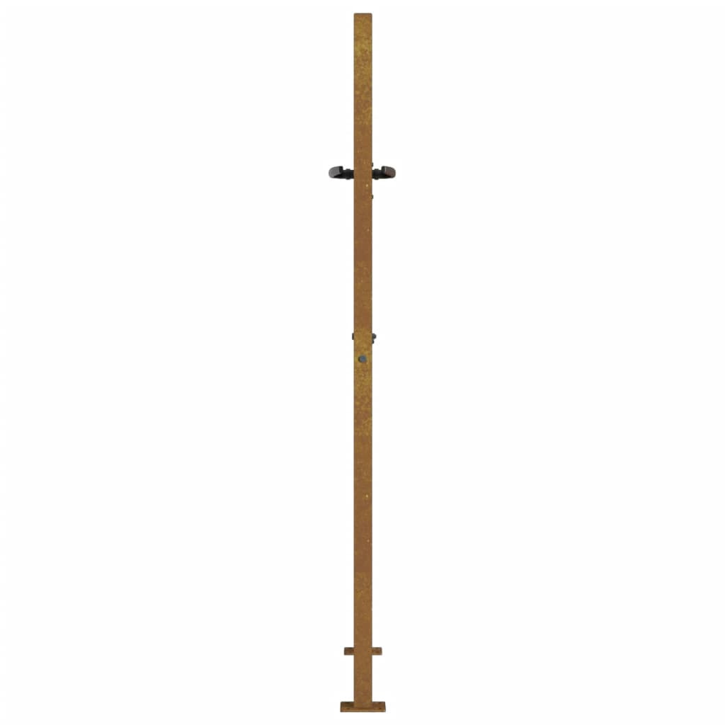 vidaXL Portail de jardin 105x155 cm acier corten design de bambou