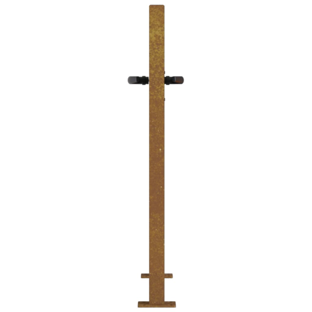 vidaXL Portail de jardin 105x80 cm acier corten conception de carré