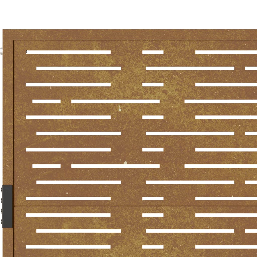 vidaXL Portail de jardin 105x80 cm acier corten conception de carré