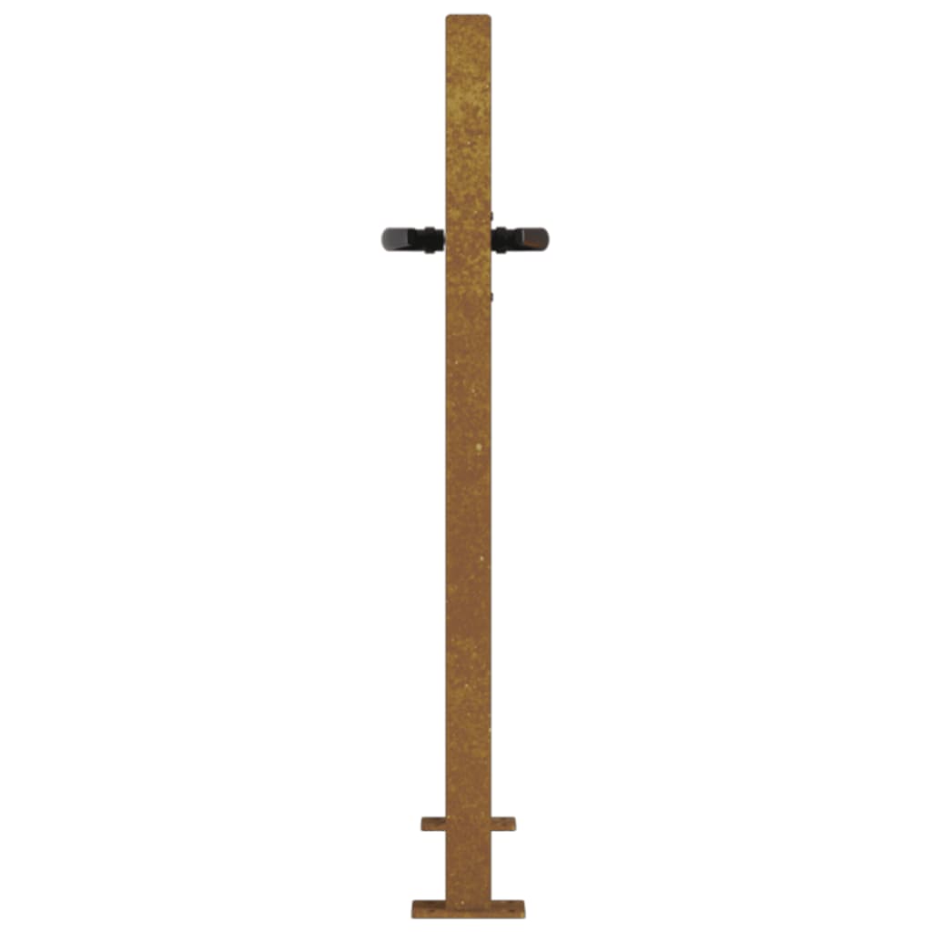 vidaXL Portail de jardin 105x105 cm acier corten conception de carré