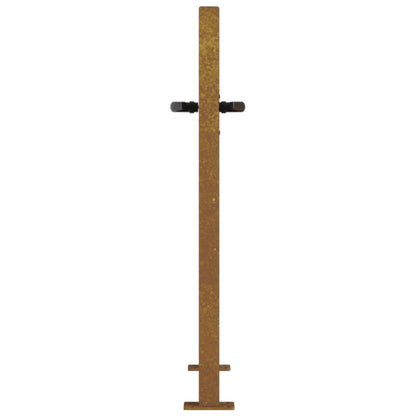 vidaXL Portail de jardin 105x105 cm acier corten conception de carré