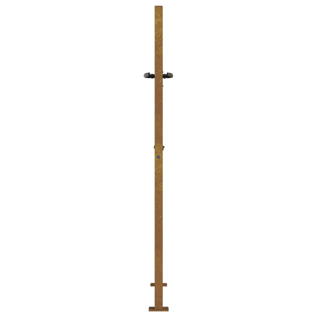 vidaXL Portail de jardin 105x130 cm acier corten conception de carré