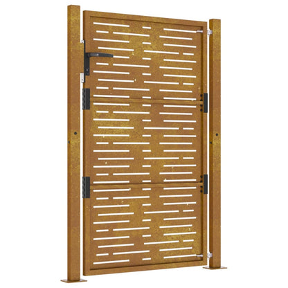 vidaXL Portail de jardin 105x155 cm acier corten conception de carré